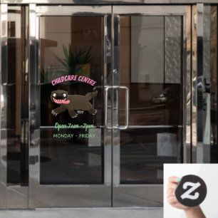 Funny hungrig Wolverine tierischer Cartoon Fensteraufkleber