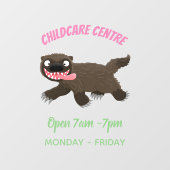 Funny hungrig Wolverine tierischer Cartoon Fensteraufkleber (Blatt)