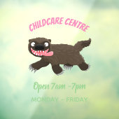 Funny hungrig Wolverine tierischer Cartoon Fensteraufkleber (Blatt 3)