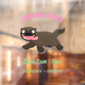 Funny hungrig Wolverine tierischer Cartoon Fensteraufkleber (Blatt 2)