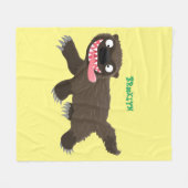 Funny hungrig Wolverine tierischer Cartoon Fleecedecke (Vorderseite (Horizontal))