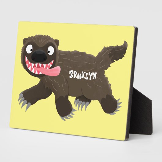 Funny hungrig Wolverine tierischer Cartoon Fotoplatte (Seite)