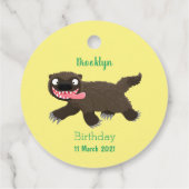 Funny hungrig Wolverine tierischer Cartoon Geschenkanhänger (Rückseite)