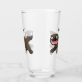 Funny hungrig Wolverine tierischer Cartoon Glas (Rechts)