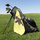 Funny hungrig Wolverine tierischer Cartoon Golfhandtuch (Gras)