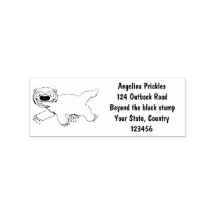 Funny hungrig Wolverine tierischer Cartoon Gummistempel