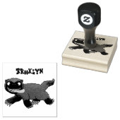 Funny hungrig Wolverine tierischer Cartoon Gummistempel (Stempel)