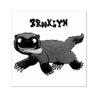 Funny hungrig Wolverine tierischer Cartoon