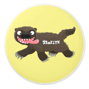 Funny hungrig Wolverine tierischer Cartoon Keramikknauf