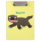 Funny hungrig Wolverine tierischer Cartoon Klemmbrett (Vorderseite)