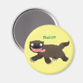 Funny hungrig Wolverine tierischer Cartoon Magnet (Vorderseite/Rückseite)