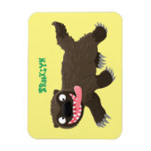 Funny hungrig Wolverine tierischer Cartoon Magnet (Vertikal)