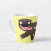 Funny hungrig Wolverine tierischer Cartoon Milchtasse (Linke Ecke)