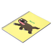 Funny hungrig Wolverine tierischer Cartoon Notizblock (Linke Seite)