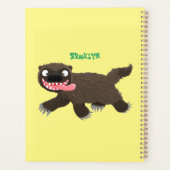 Funny hungrig Wolverine tierischer Cartoon Planer (Rückseite)