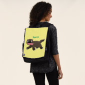Funny hungrig Wolverine tierischer Cartoon Rucksack (Ausgewaschen)