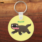 Funny hungrig Wolverine tierischer Cartoon Schlüsselanhänger (Vorderseite)