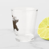 Funny hungrig Wolverine tierischer Cartoon Schnapsglas (Rechts)