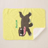 Funny hungrig Wolverine tierischer Cartoon Sherpadecke (Vorderseite (Horizontal))