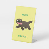 Funny hungrig Wolverine tierischer Cartoon Sockelschild (Vorderseite)