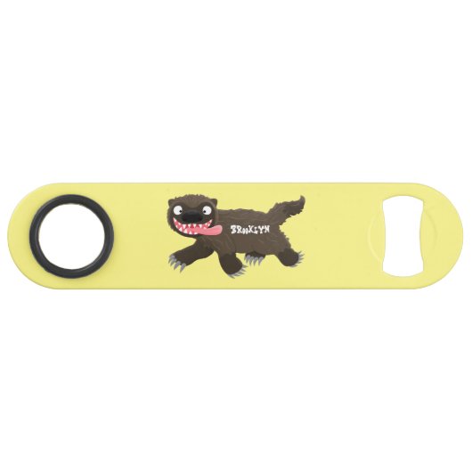 Funny hungrig Wolverine tierischer Cartoon Speed Flaschenöffner (Vorderseite (Horizontal))