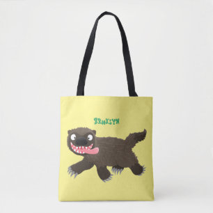 Funny hungrig Wolverine tierischer Cartoon Tasche