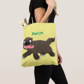 Funny hungrig Wolverine tierischer Cartoon Tasche (Von Nahem)