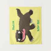 Funny hungrig Wolverine tierischer Cartoon Wandteppich (Vorderseite)