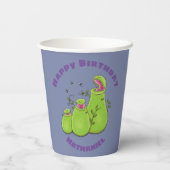 Funny hungrige Pitcher Pflanze Cartoon Illustratio Pappbecher (Rückseite)