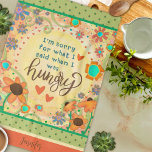 Funny HungZitat Blumenkohl Name Küche Geschirrtuch<br><div class="desc">Funny Hungry Zitat Stilvolles florales Küchentuch personalisiert mit Name. Diese einzigartigen Küchentücher sind ein Geschenk für Geburtstage, Ruhestand, Jubiläum, Party, Hochzeitsgeschenk, usw... Ein Spaß für jeden Anlass. Pair es mit einer Flasche Wein und es ist ein großartiges Geschenk für Freunde, Familie, Kollegen, Freunde. Für weitere Geschenkideen, vergewissern Sie sich, Karo...</div>