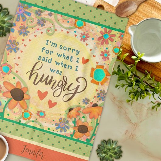 Funny HungZitat Blumenkohl Name Küche Geschirrtuch