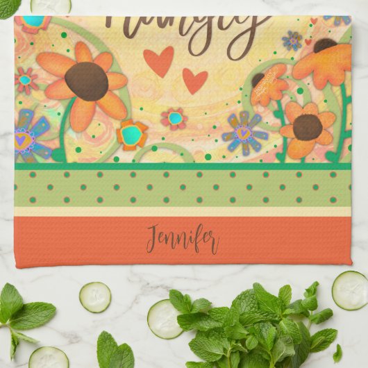 Funny HungZitat Blumenkohl Name Küche Geschirrtuch (Gefaltet)