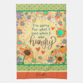 Funny HungZitat Blumenkohl Name Küche Geschirrtuch (Vertikal)