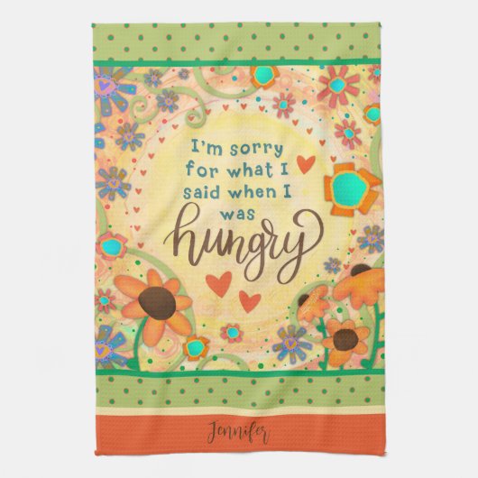 Funny HungZitat Blumenkohl Name Küche Geschirrtuch (Vertikal)