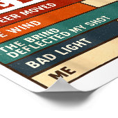 Funny Hunter Reasons Why I Missed The Deer Hunting Poster (Ecke)