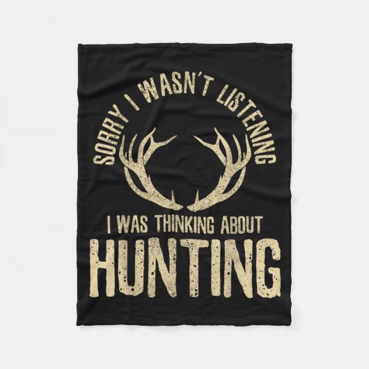 Funny Hunting Quote Saying Deer Venison Elk Hunter Fleecedecke (Vorderseite)