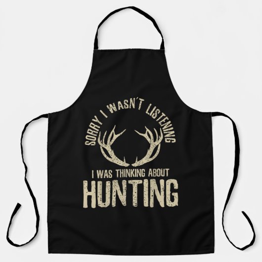 Funny Hunting Quote Saying Deer Venison Elk Hunter Schürze (Vorderseite)
