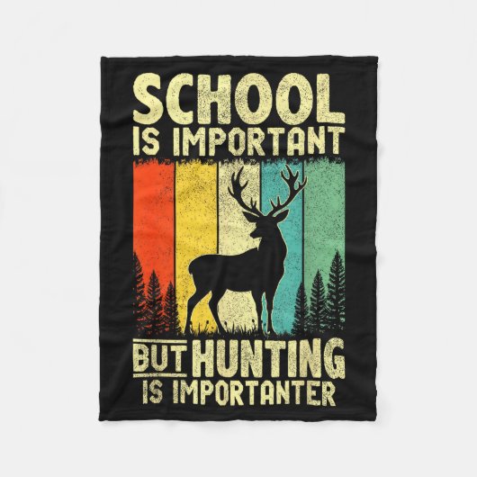 Funny Hunting Tee For Boys Men Deer Hunting Hunter Fleecedecke (Vorderseite)