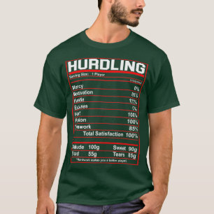 Funny Hurdling Nutrition Facts Hurdler T-Shirt