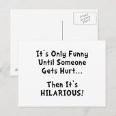 Funny Hurts Postkarte (Vorne/Hinten)