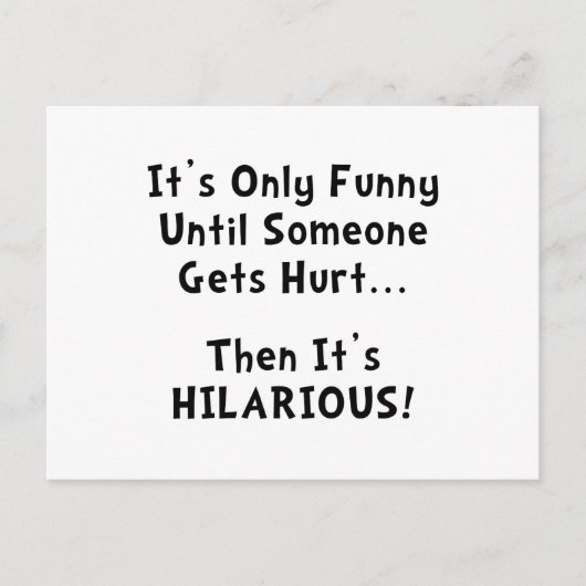 Funny Hurts Postkarte (Vorderseite)