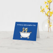 Funny Husband Appreciative Day Bathtub Card Karte (Gelbe Blume)