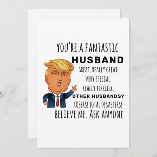 Funny Husband Birthday Best Geschenkkarte (Vorne/Hinten)