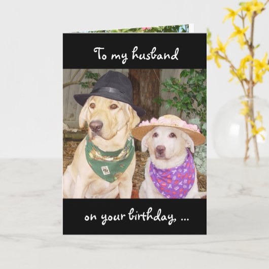 Funny Husband Birthday Karte (Gelbe Blume)