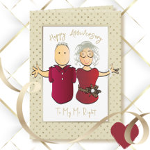 Funny Husband Cartoon 50. Hochzeitstag