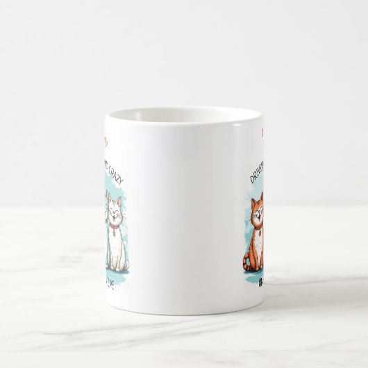 Funny Husband Cat Lady Personalisiert Kaffeetasse (Mittel)