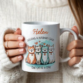 Funny Husband Cat Lady Personalisiert Kaffeetasse