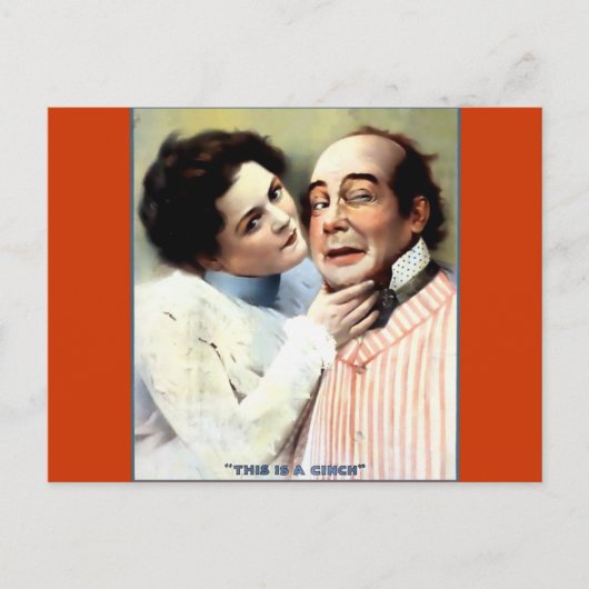 Funny Husband Ehefrau Vintager Spaß Postkarte (Vorderseite)