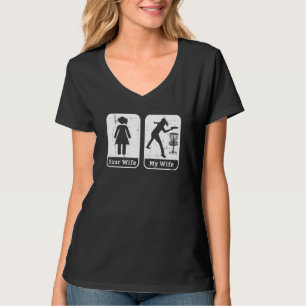 Funny Husband Frisbees Disc Ehefrau Disc Golf Love T-Shirt