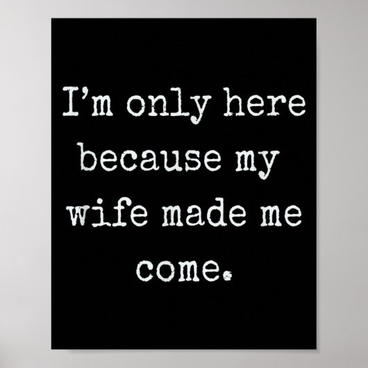 Funny Husband From Wife Gift Poster (Vorne)